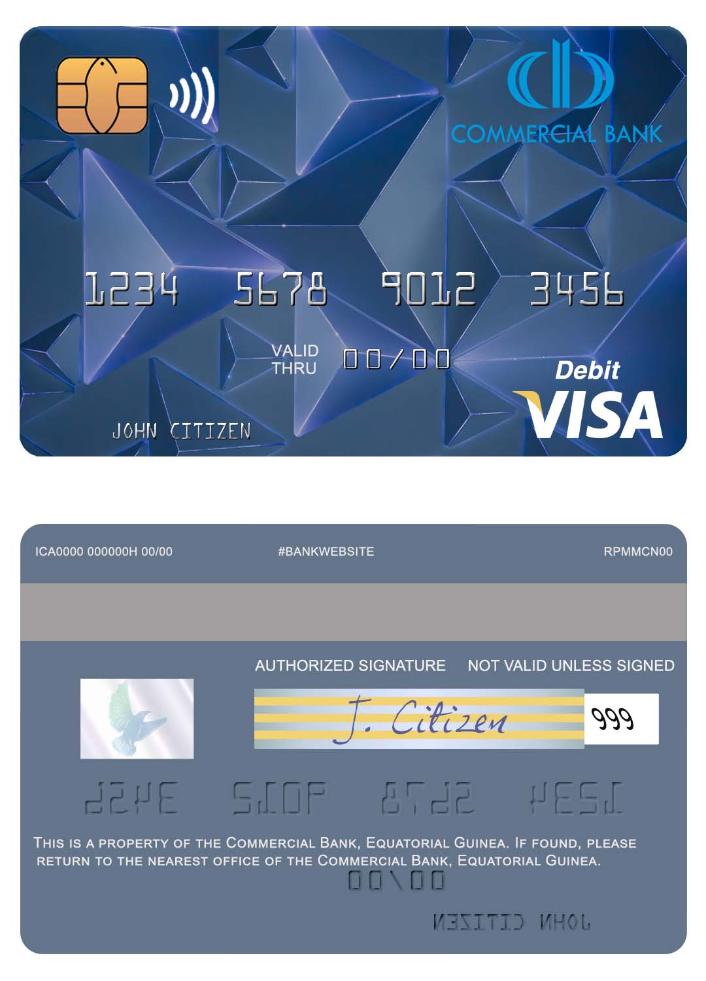 Equatorial Guinea Commerical bank Guinee Equatoriale visa debit card